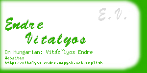 endre vitalyos business card
